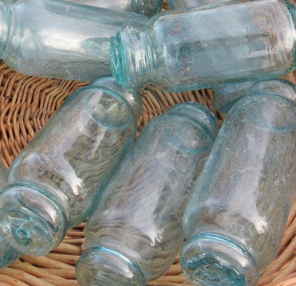 Japanese Glass Floats 5" Rolling Pin Lot-5 Ocean Fishing Decor Rollers Vntg