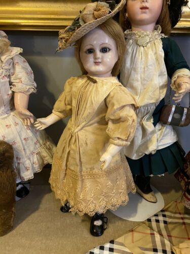 Extremely Rare Wax Over Paper Mache Schmitt Doll