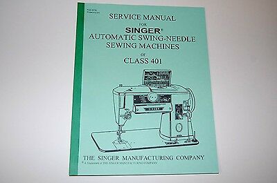 Complete, Full Edition, Service Manual On Cd For Singer 401 401a Sewing Machines
