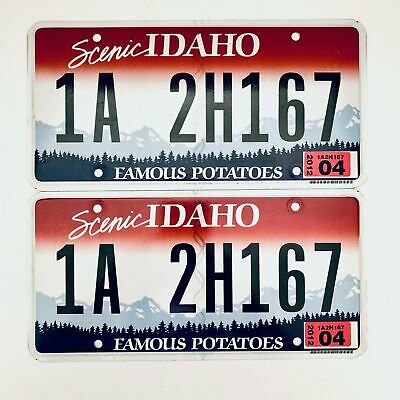 2012 United States Idaho Ada County Passenger License Plate 1a 2h167