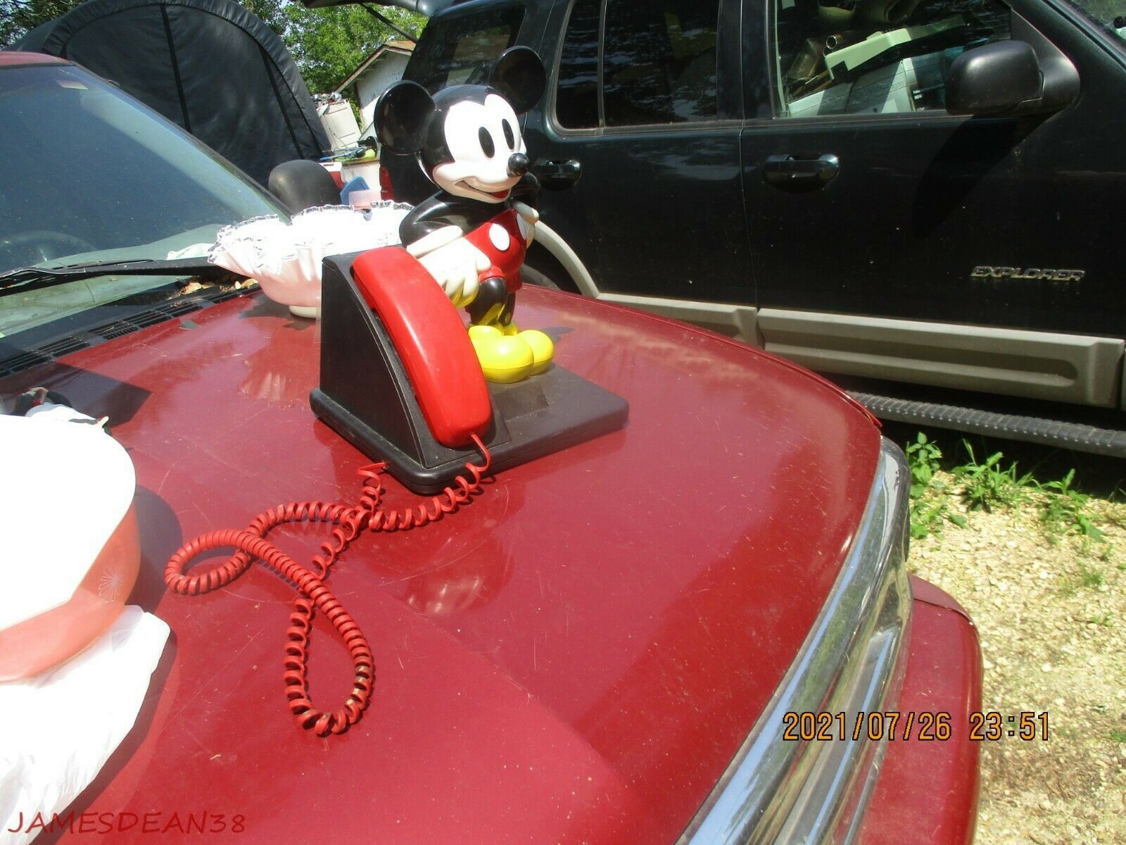 Vintage 1990's Mickey Mouse Corded Land Line Touch Tone Telephone At & T Design