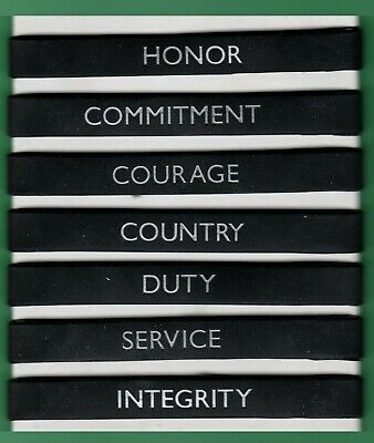 Wounded Warrior Project Black Rubber Wristband "honor" Free Shipping