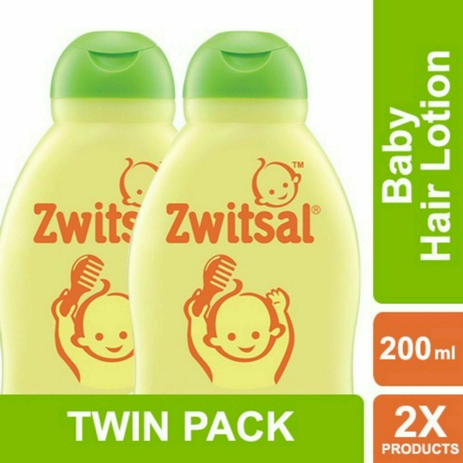 [zwitsal] Baby Hair Lotion Natural Aloe Vera Candlenut Grow Thickening 2x 200ml