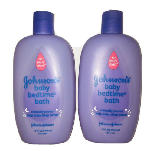 2 - Johnson's Baby Bedtime Bath Lavender No More Tears 15 Oz Each New