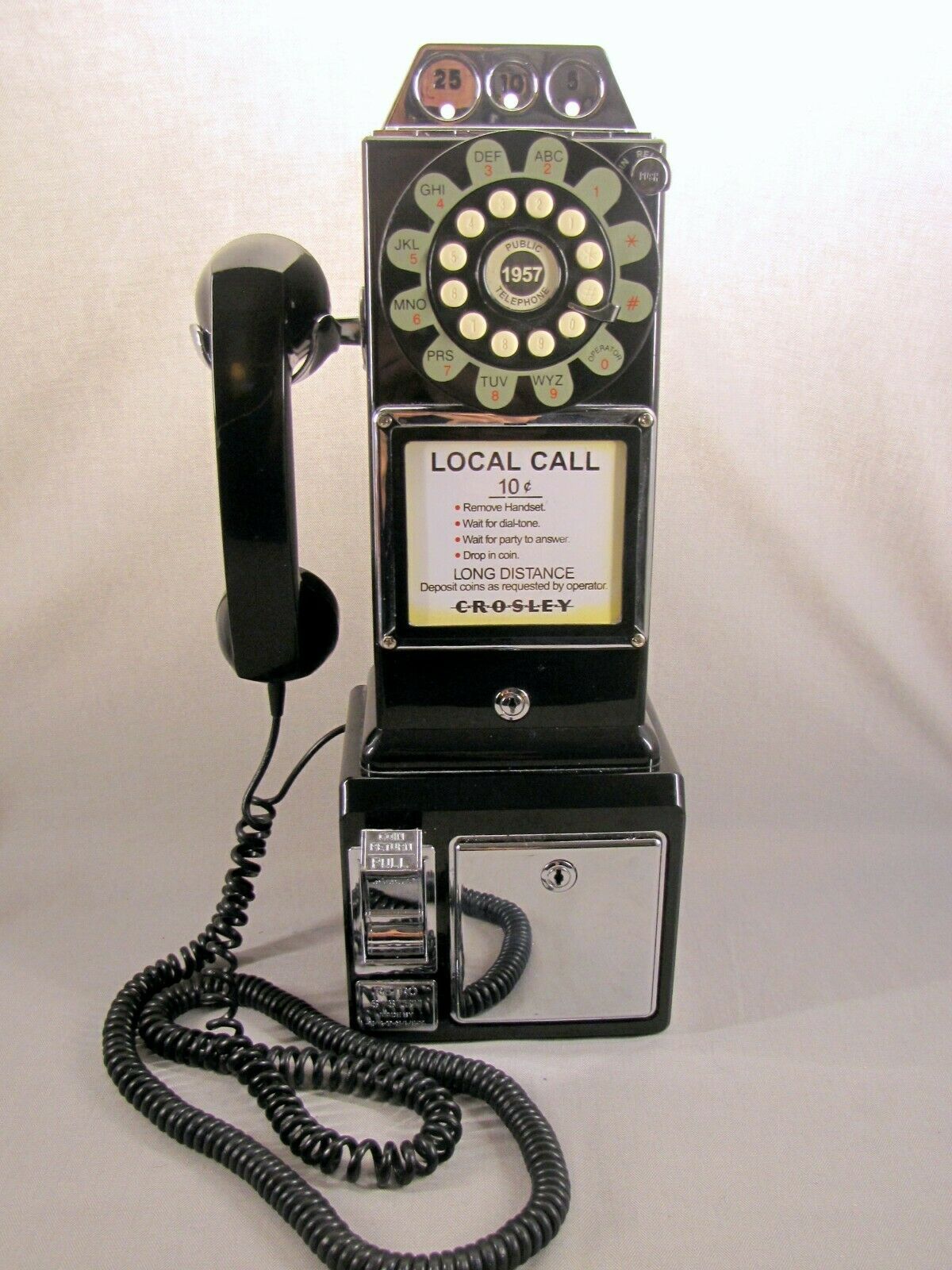 Crosley 1950's Cr56 Old Fashioned Rotary Style Push Button Payphone - Works !
