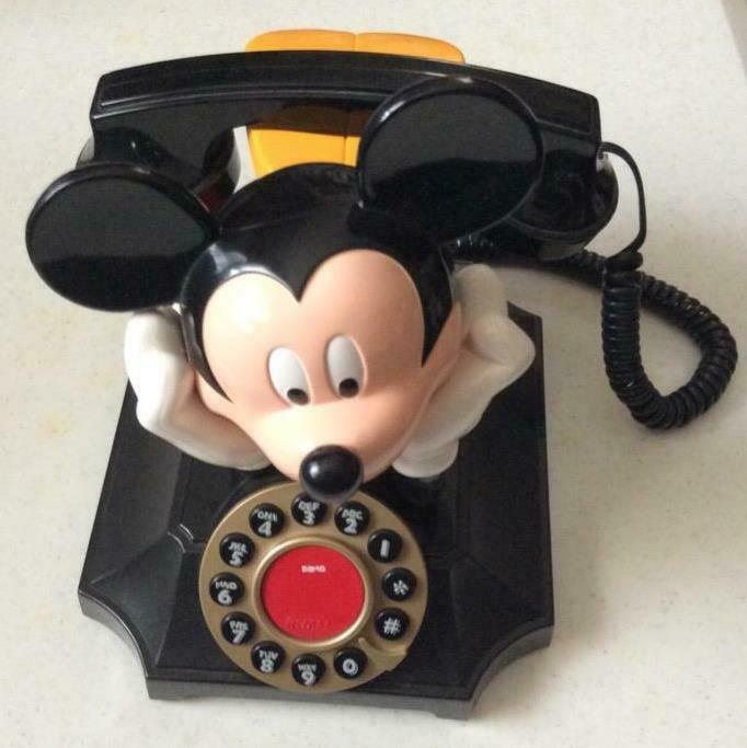 Walt Disney Mickey Mouse Push Button Desk Phone-never Used, Segan Product.    Ae