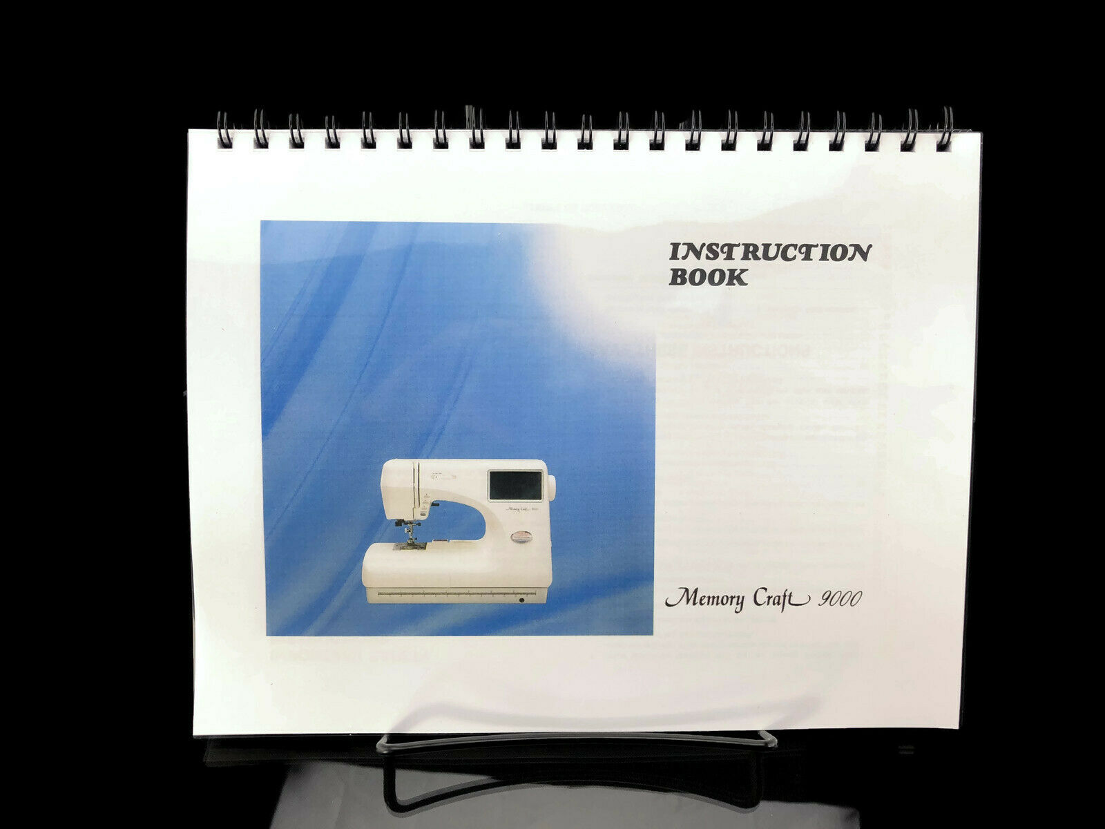 Janome Memory Craft 9000 Instruction Book & Service Manual Color Reprint Mc9000