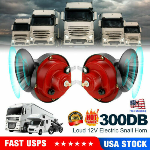2pcs 300db Super Train Horn For Trucks Suv Car Boat Motorcycle Electric Horn-12v