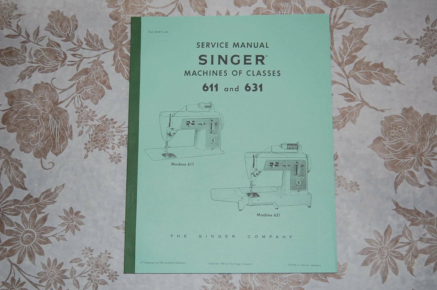 Professional Full Edition Service Manual For Singer 611 And 631 Sewing Machines.