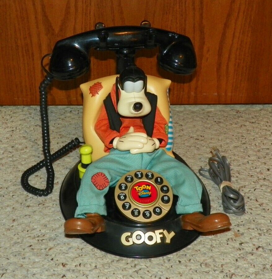 Vintage Disney Sleeping Goofy Animated / Talking - Corded Telephone