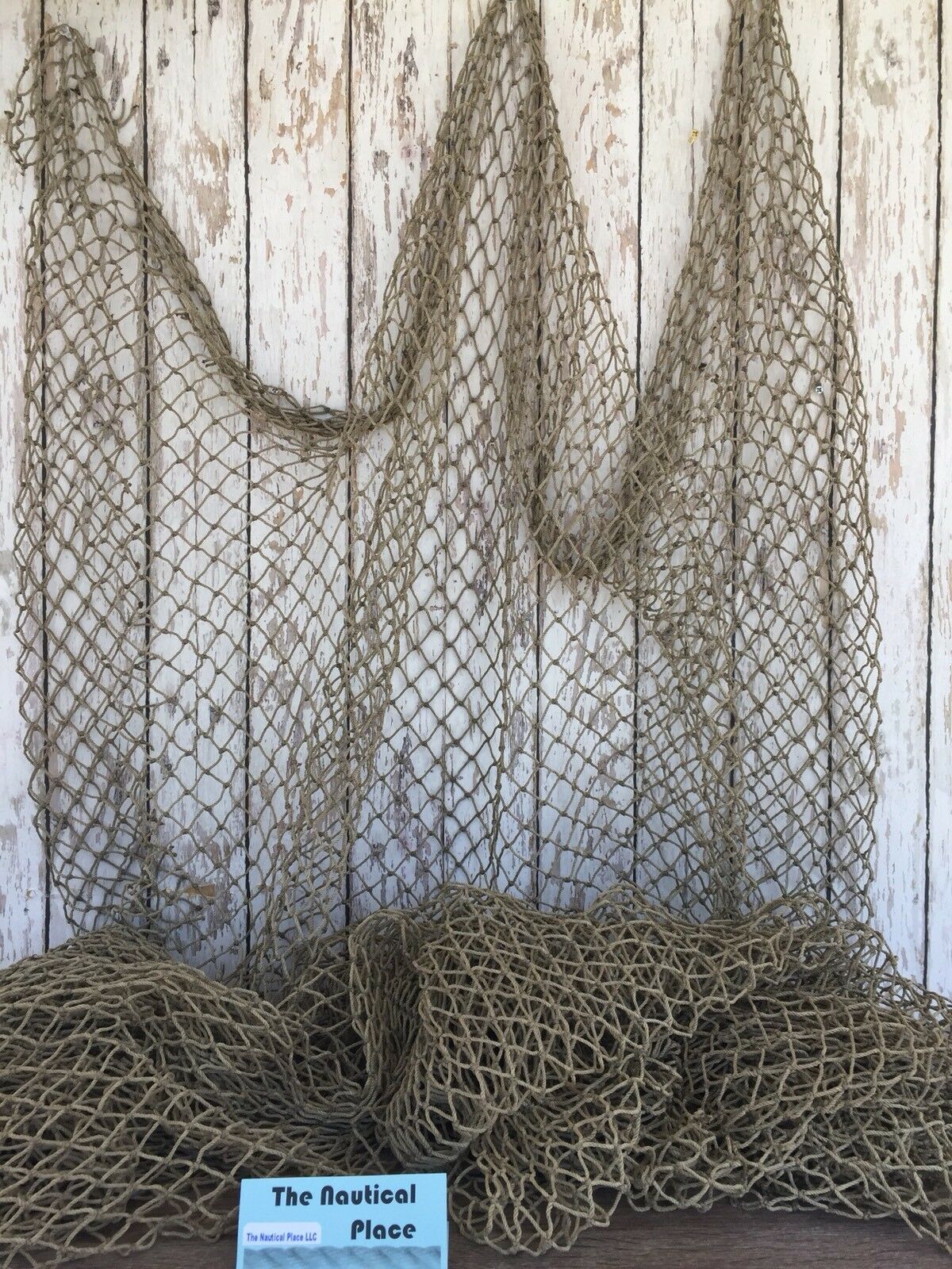 Authentic Used Fishing Net 5'x10' ~ Commercial Fish Netting ~ Old Vintage Decor