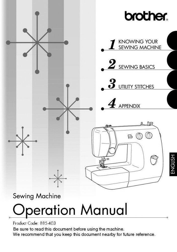 Brother Lx2375 Sewing Machine Owners Instruction Manual Reprint