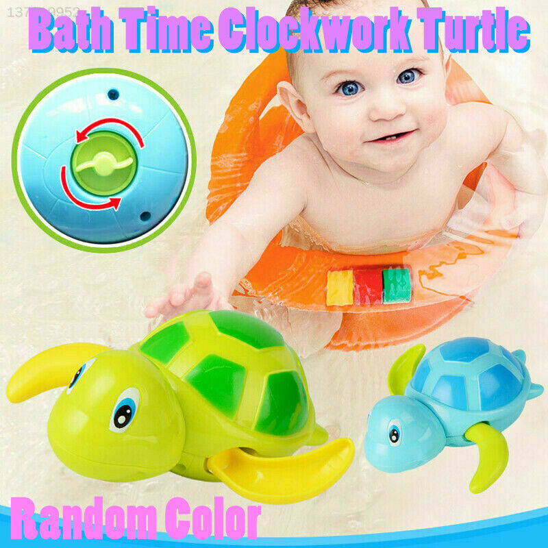 Baby Kids Bath Time Clockwork Float Swimming Wind-up Toy Turtle Child Animals