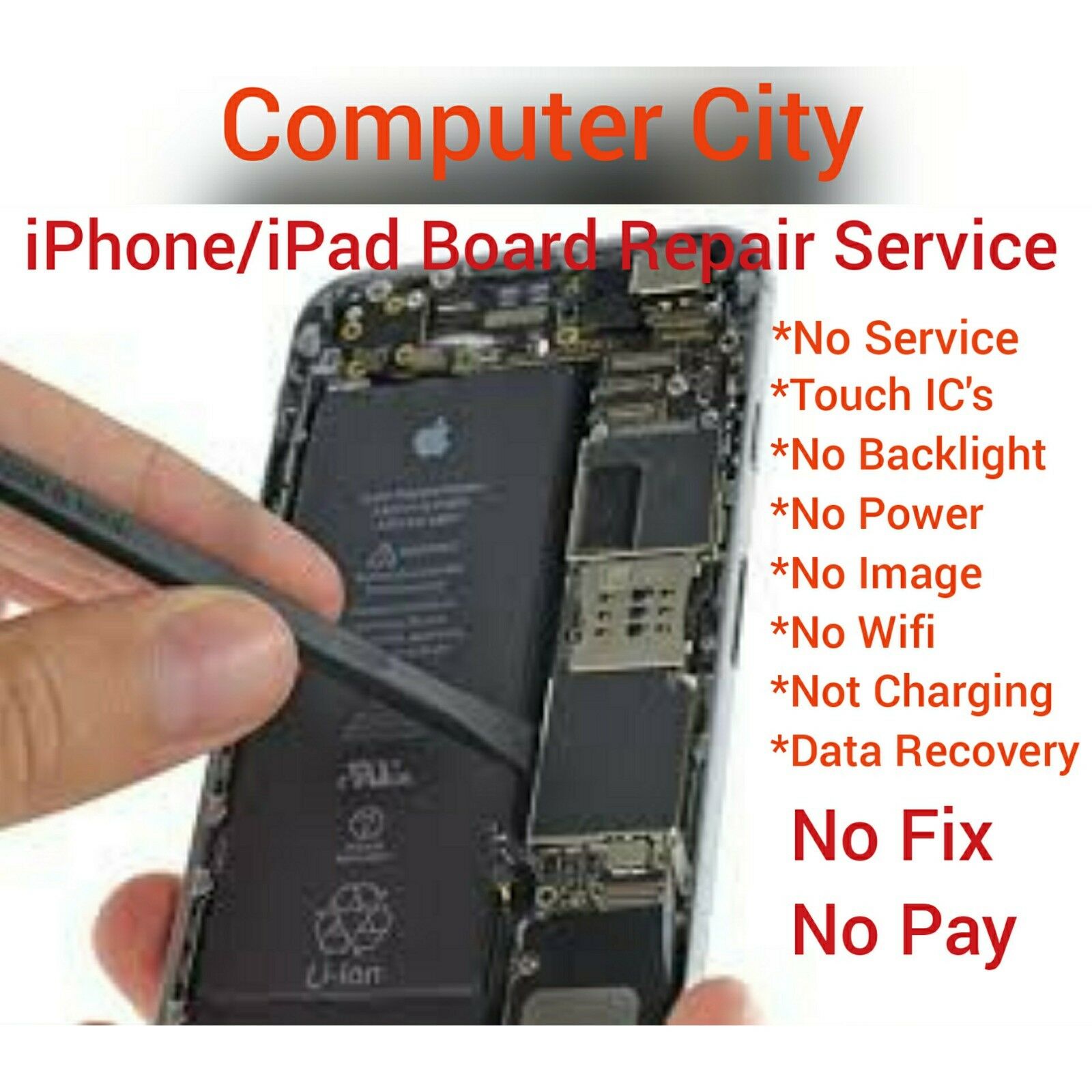 Iphone/ipad Repair Service (no Power/touch/image/service/water Damage)