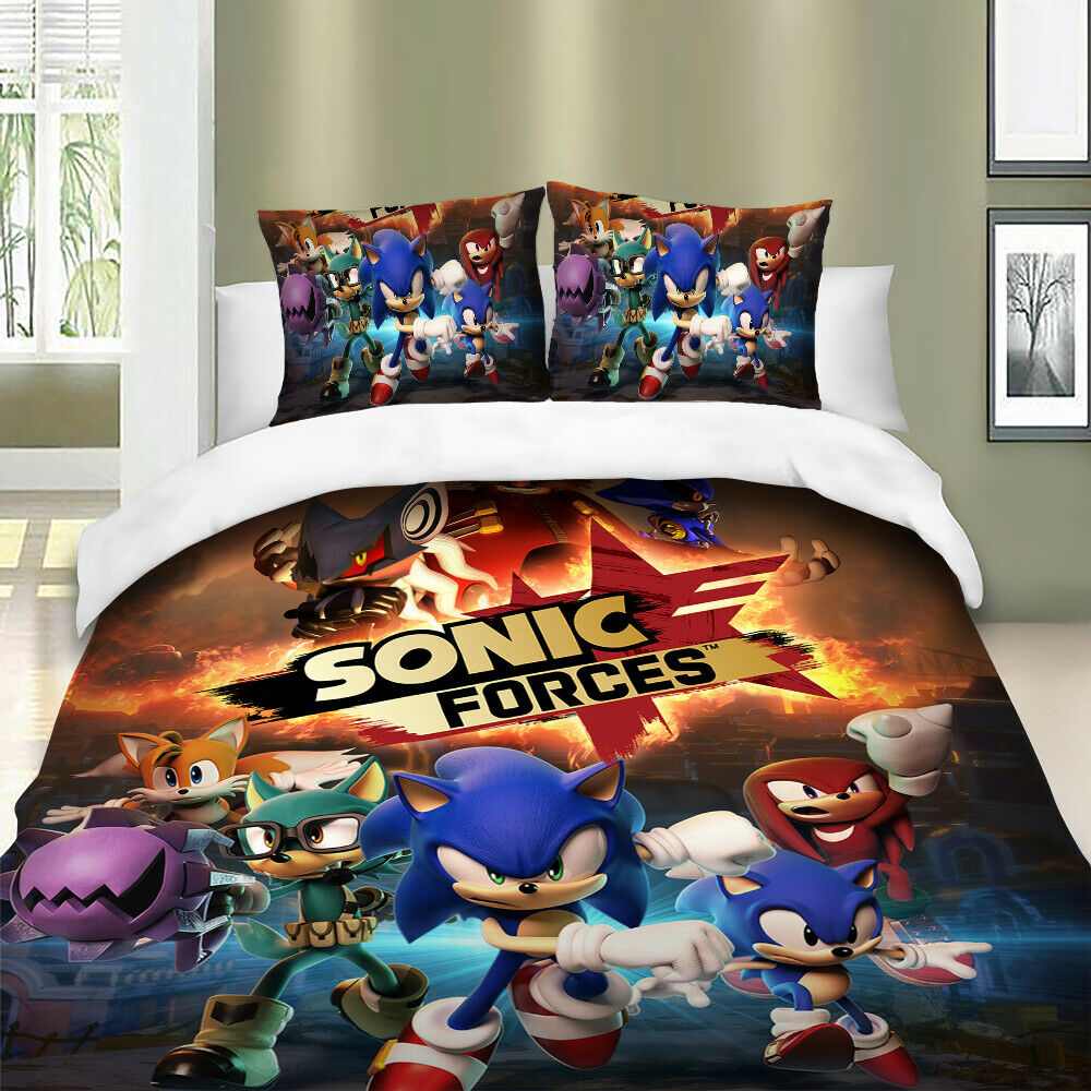 Hd 2/3pieces Duvet Cover Set All Size Bedding Set Sonic The Hedgehog Anime Us