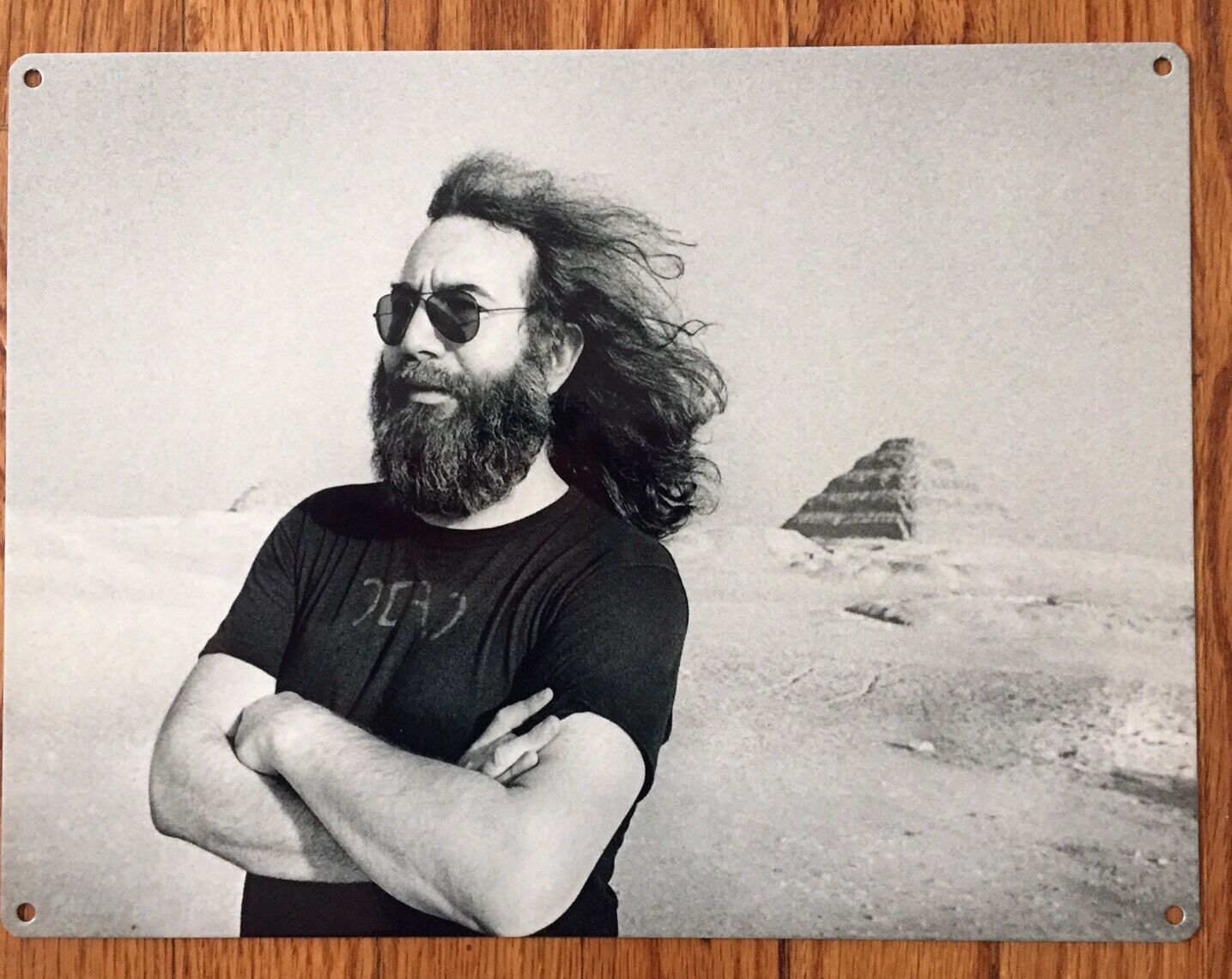 Jerry Garcia Grateful Dead Egypt Tour Photo 1978 Vintage Rock Poster Metal Sign