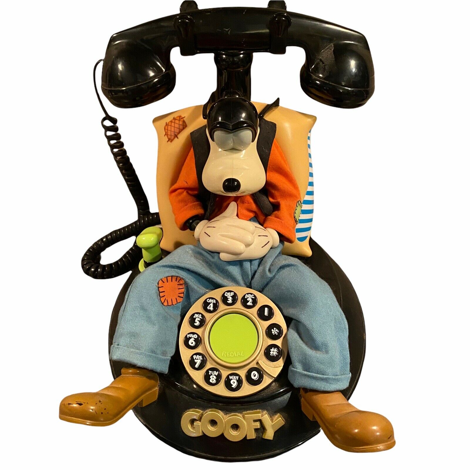 Vintage Disney Goofy Talking Telephone Animated Corded Landline Phone Not Tested