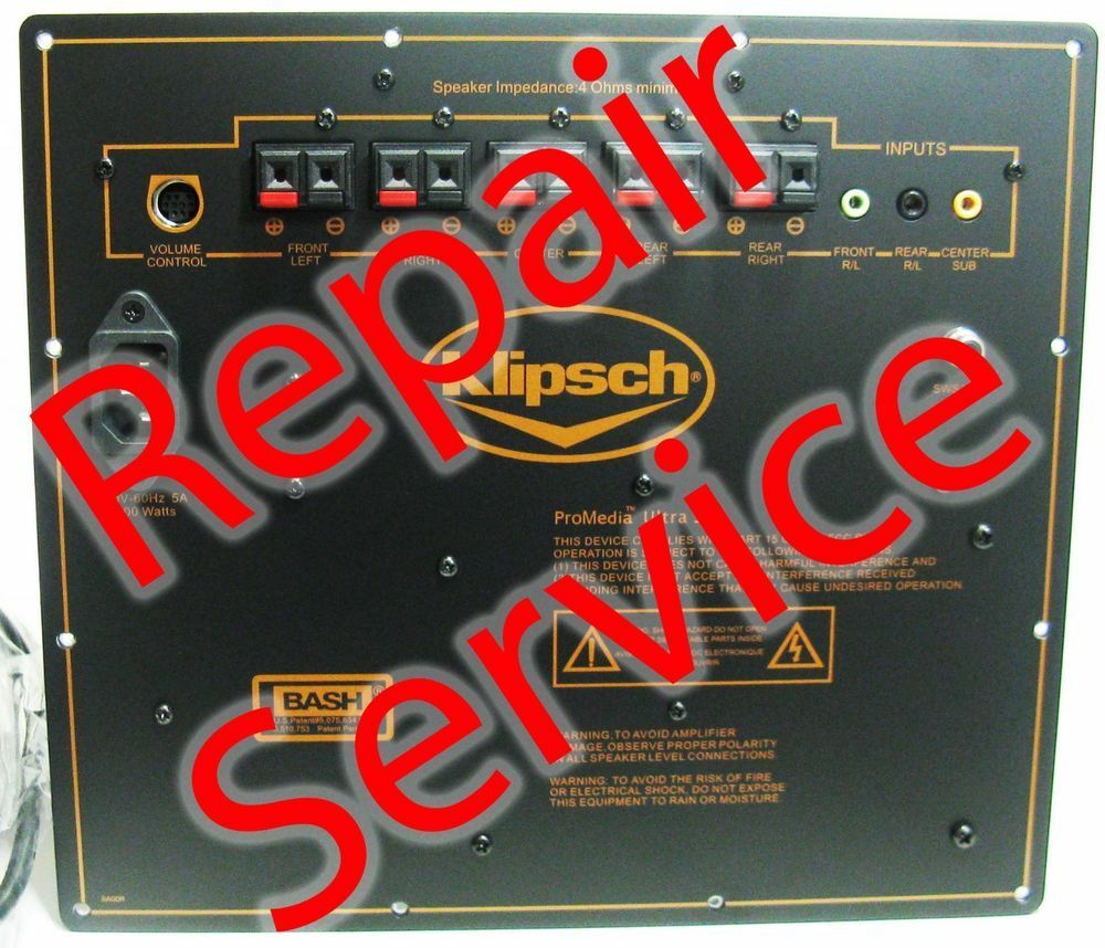 Klipsch Promedia 5.1 Ultra And Thx Amplifier Repair-service W/ Cooling Upgrade