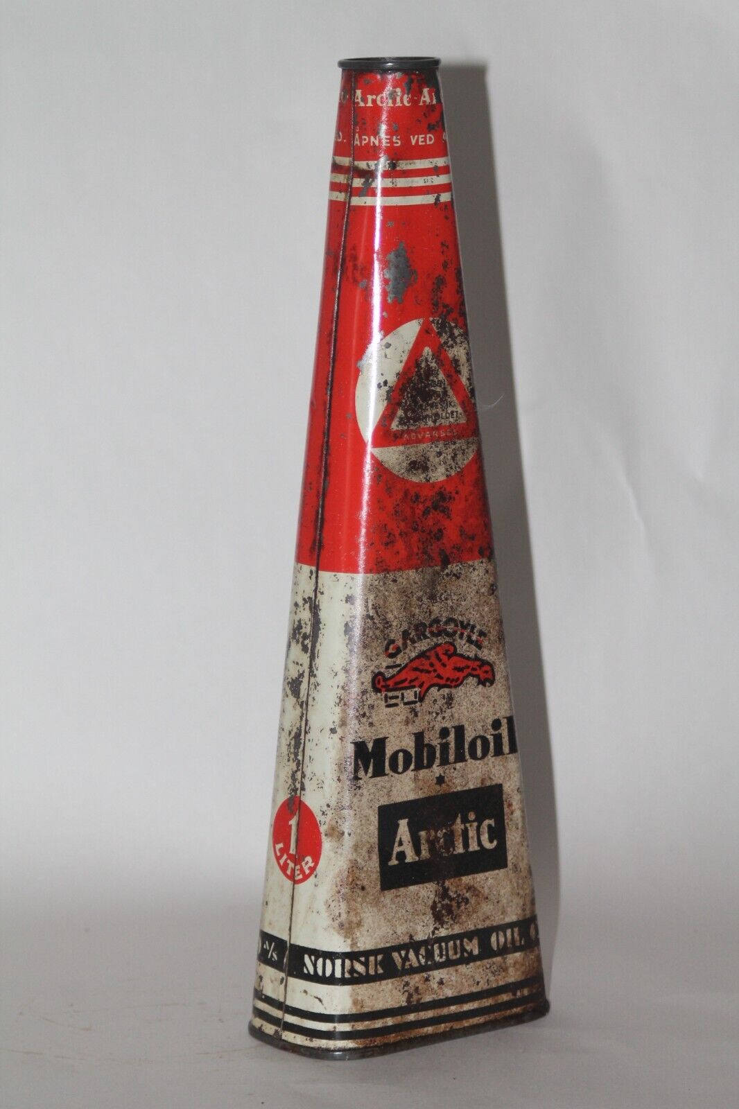 Mobiloil Gargoyle Arctic Oil Can Rare Öldose / Aeroshell Shell Veedol Texaco Bp