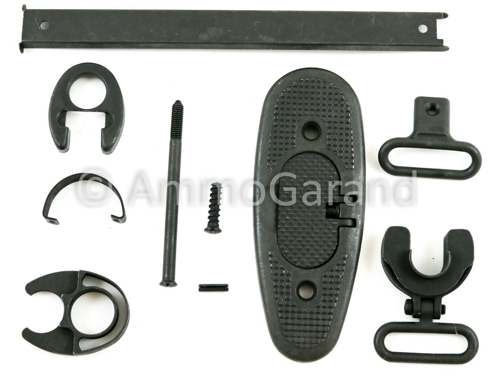 M1 Garand Butt Plate & Stock Metal Parts Set W/ Lower Band & Hand Guard Metal