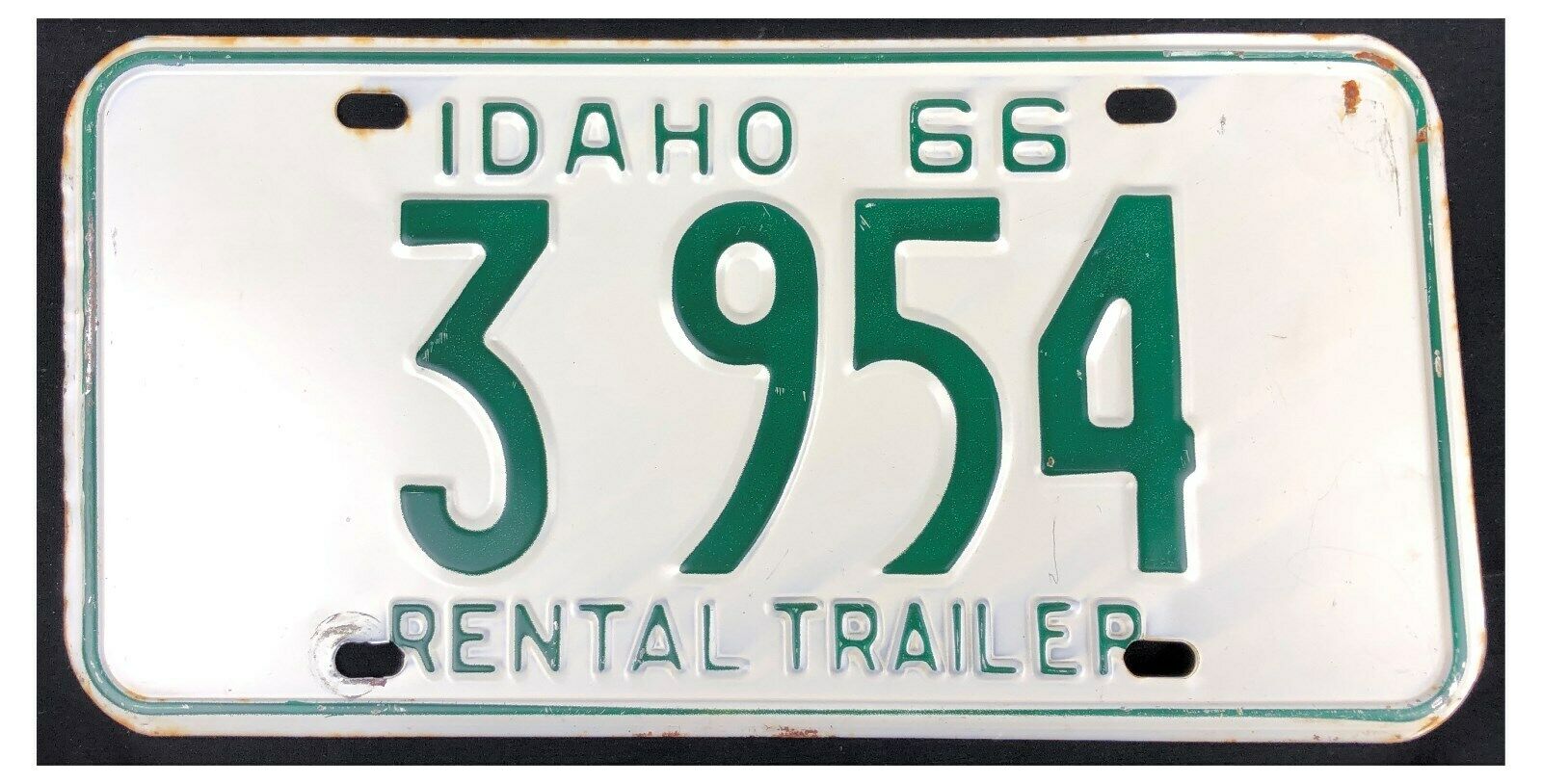 Idaho 1966 Rental Trailer License Plate 3 954!