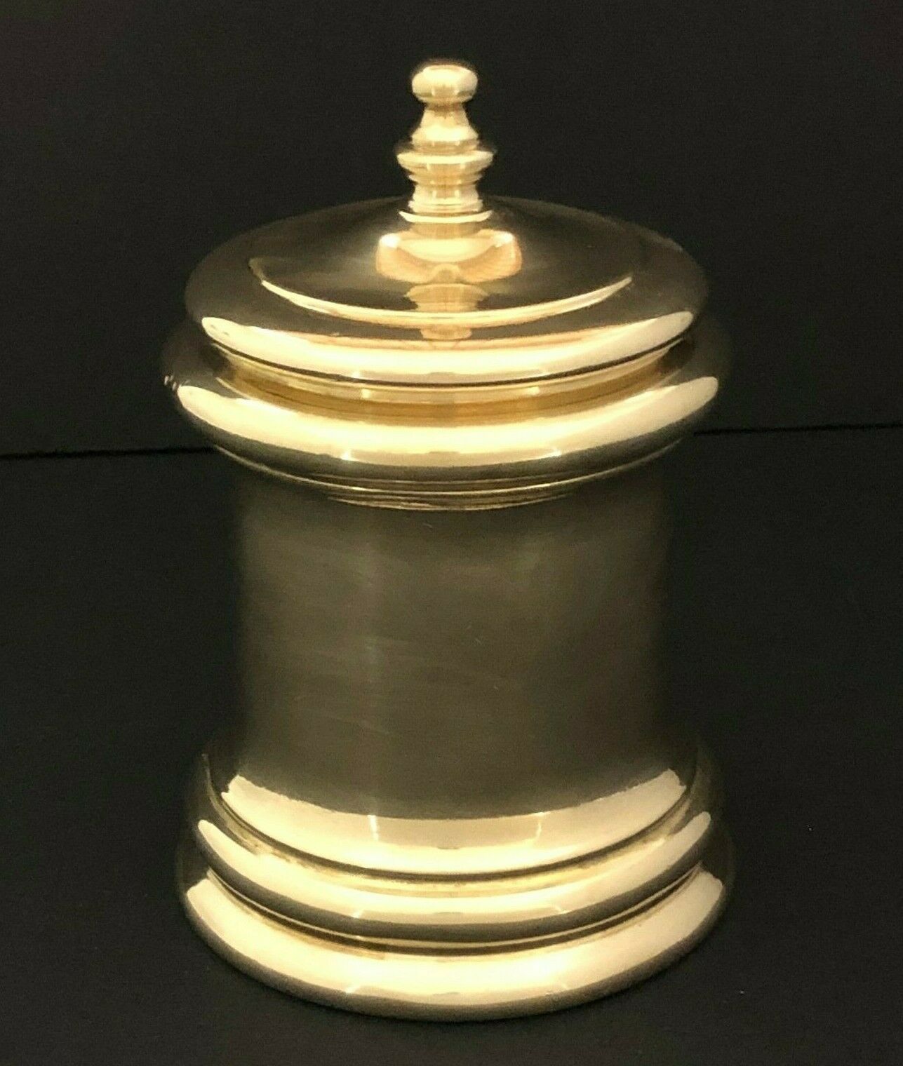 Heavy Brass Canister Jar With Lid