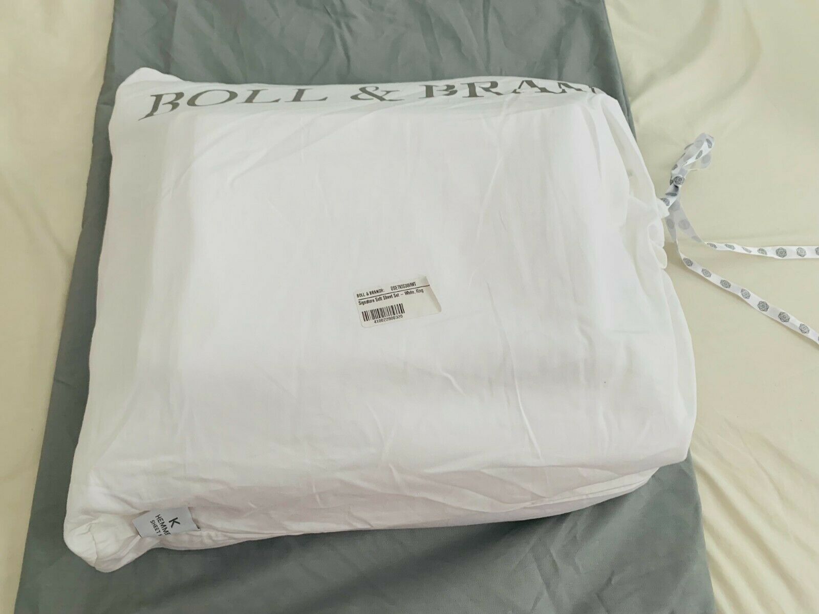 New! Boll And Branch White Signature Hemmed King Sheet Set