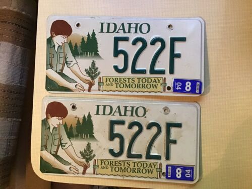 2004 Idaho Forests Today And Tomorrow License Plate Set