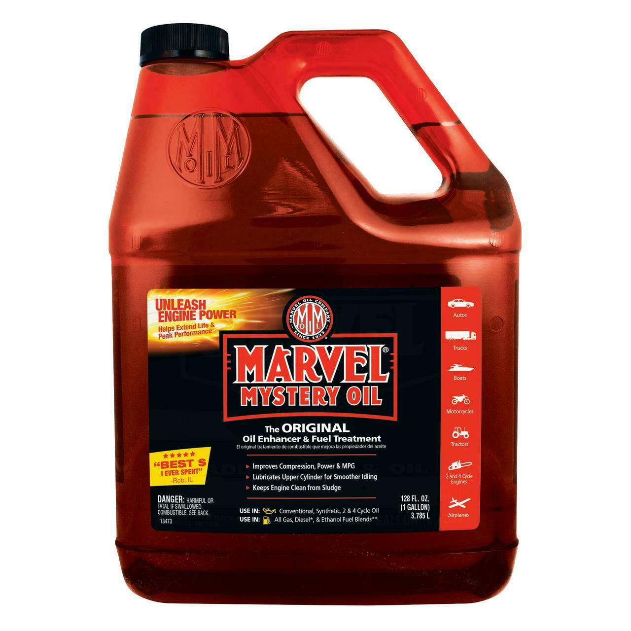 Marvel Mystery Oil, Oil Enhancer And Fuel Treatment, 1 Gallon, Prevents Rust