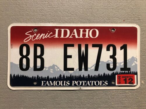 Idaho License Plate  Scenic - Famous Potatoes 🥔 Random Letters/numbers