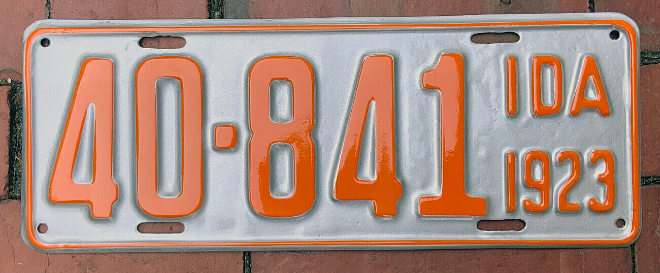 1923 Idaho License Plate Restored