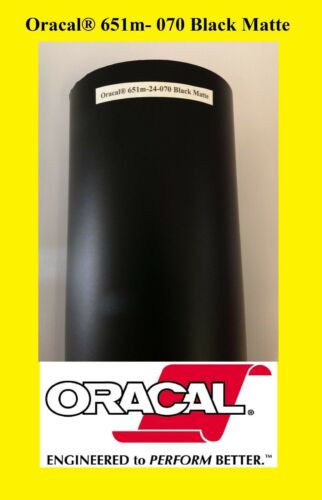 12" X 10 Ft Roll Black Matte Oracal 651  Vinyl Adhesive Cutter Plotter Sign 070