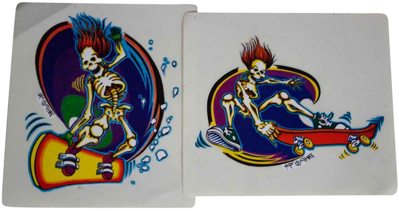 Lot Of 2 Vtg 90s Grateful Dead Decal Stickers Skateboarding Deadhead Skate 1994